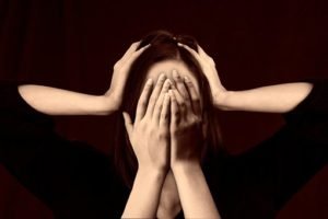 Woman with a headache