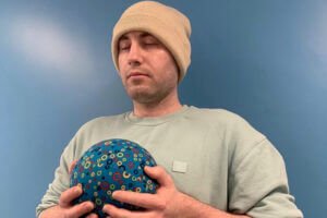 Alexz Farrall and his PAWS 'breathing' ball