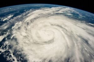 Hurricane Ian, pictured from the International Space Station as it orbited 258 miles above the Caribbean Sea east of Belize. Credit: NASA Johnson.