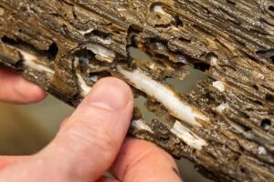 Naked Clams in wooden growth panel Credit: University of Plymouth