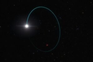 giant black hole against the darkness of space