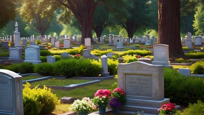 serene graveyard