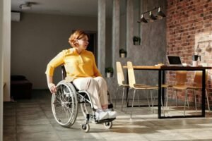 woman in wheelchair