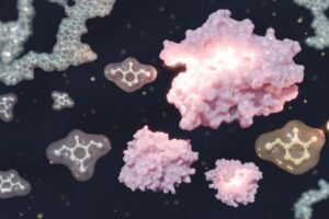The newly identified enzyme highlighted in pink.